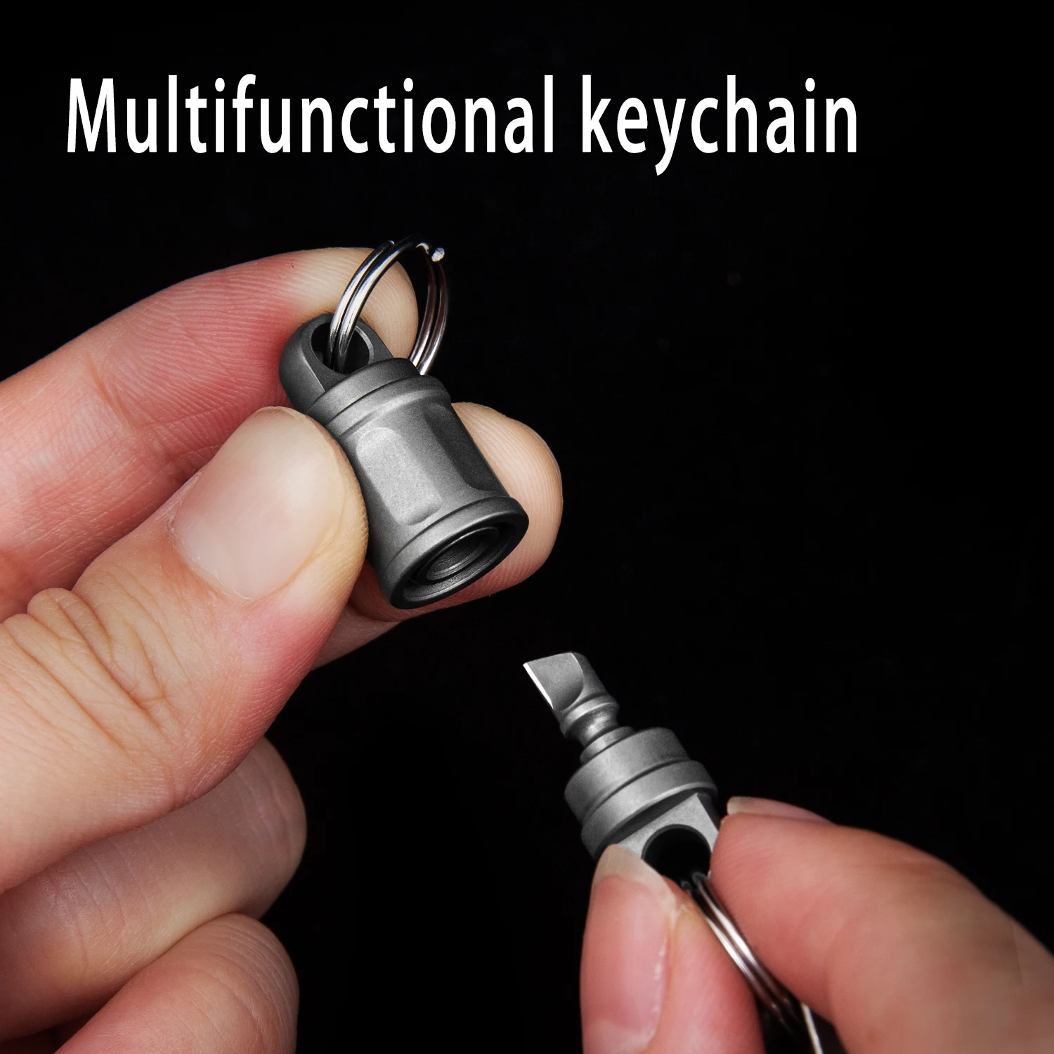 TIGLE Titanium Quick Release Keychain Retractable Key Chain New Pull Apart Key Rings for Men Women