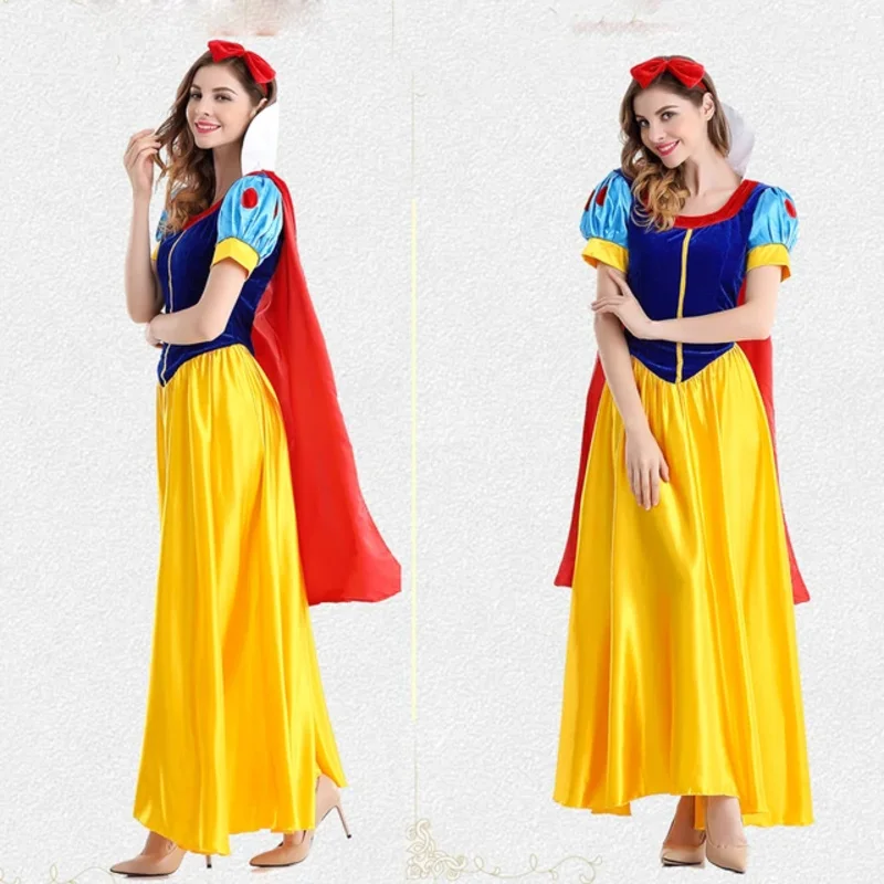2025 nuovo cosplay plus size ragazza vestito adulto cartone animato principessa Biancaneve costume da festa di Halloween qaq2