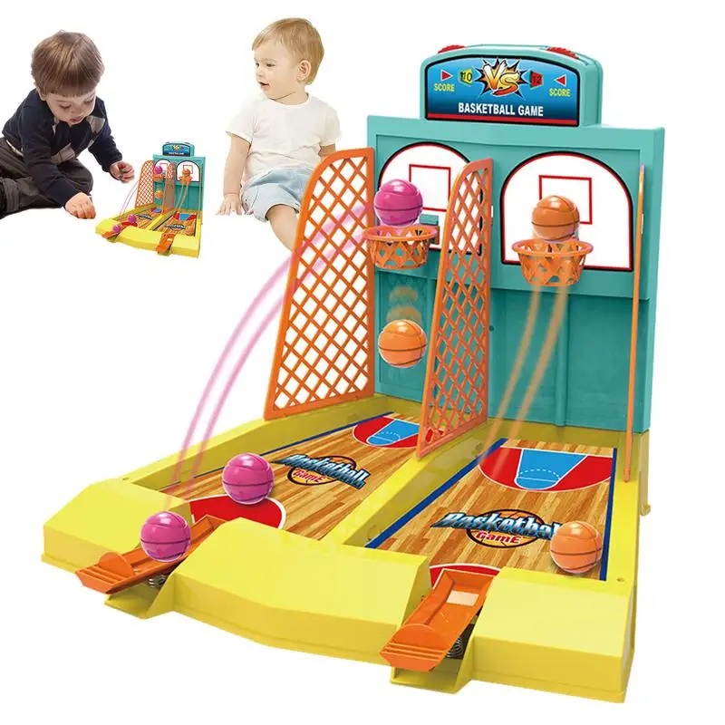 Table Top Basketball Game Table Game Set Basketball Games Fine Motor Toys Recreational Interactive Innovative Double Play Model