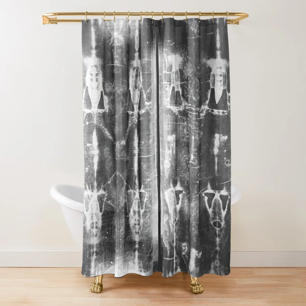 Shroud of Turin Holy Shroud Sacra Sindone Santa Sindone Negative Image 1898 Shower Curtain In The Bathroom Funny Shower Curtain