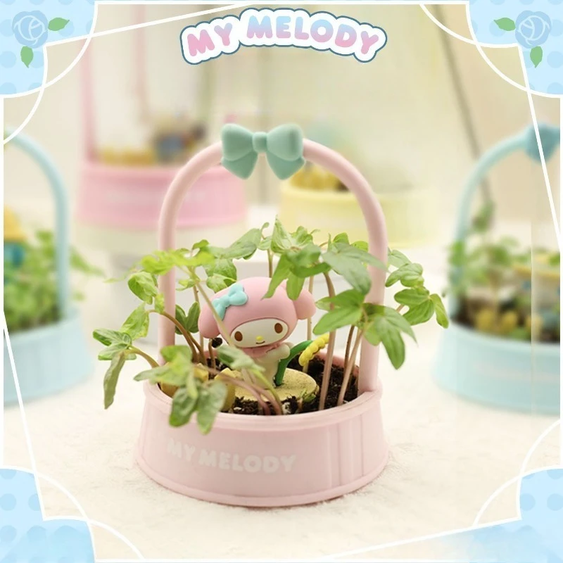 

MINISO SANRIO Hello Kitty Kuromi My Melody Cinnamoroll Pochacco Kawaii аниме мультфильм настольные украшения горшечные растения сладость