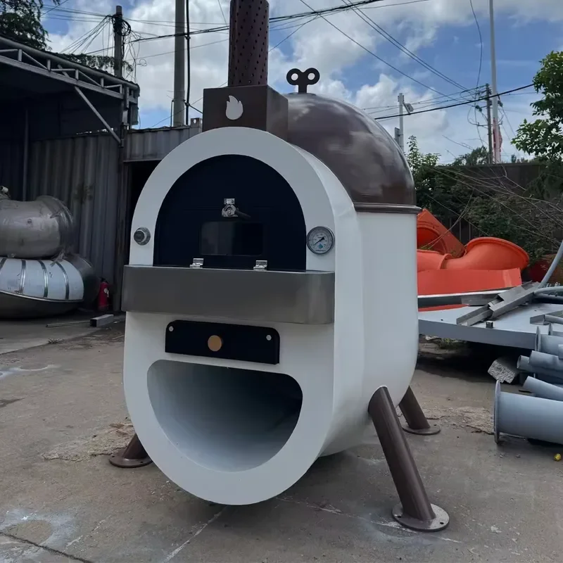 Commercial Wood Fired Pizza Oven-Metal Construction Sustainable Design for Outdoor Party and BBQ Multi Function Customizable