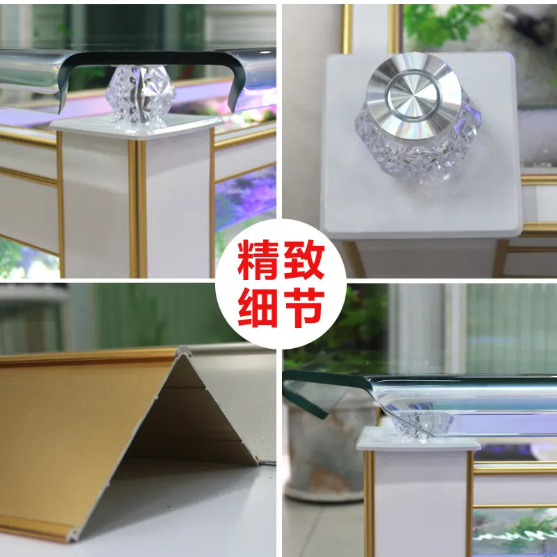 Ecological coffee table fish tank aquarium glass rectangular large creative home living room tea table goldfish tank