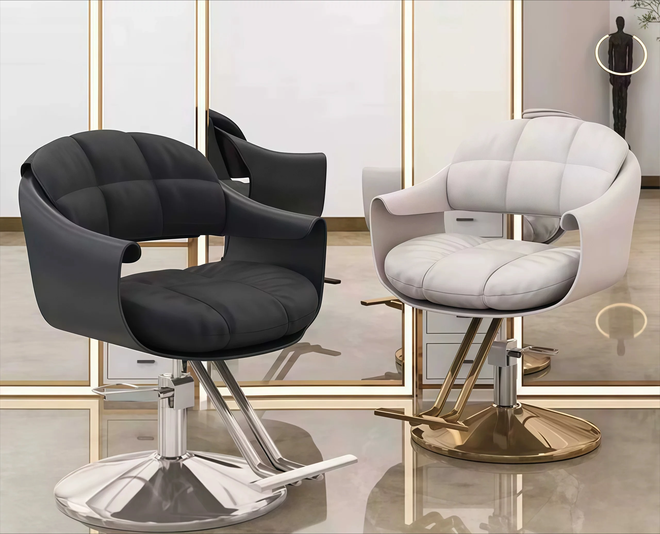 Hair salon Barber shop Hair salon special lifting rotating hair cutting Barber shop dyeing ironing seat chair