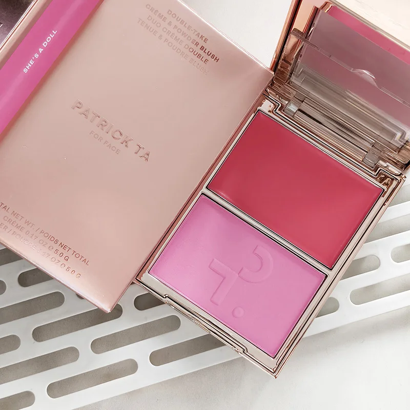 Hot Patrick Major Headlines Double Take Creme & Powder Blush Duo Lasting Face Makeup Natural Facial Coverage Powder TA Blusher image 3