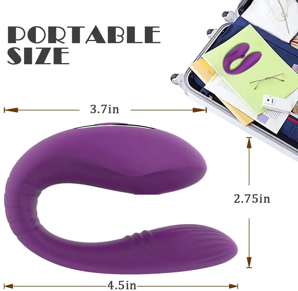 Clit Sucker Vibrator for Women Female Wireless Remote Control Vibrating U Shape Clitoris Stimulator Sex Toys for Adults Couples