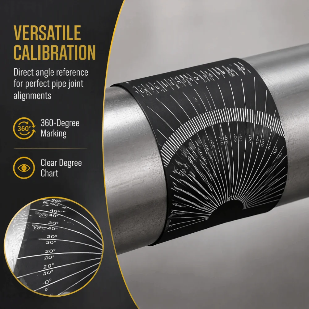 2pcs New Calibrated Measurements Pipe Wrap Around Tape Heat Proof Cold Proof Pipe Measuring Tool Wrap Around Tape Welding