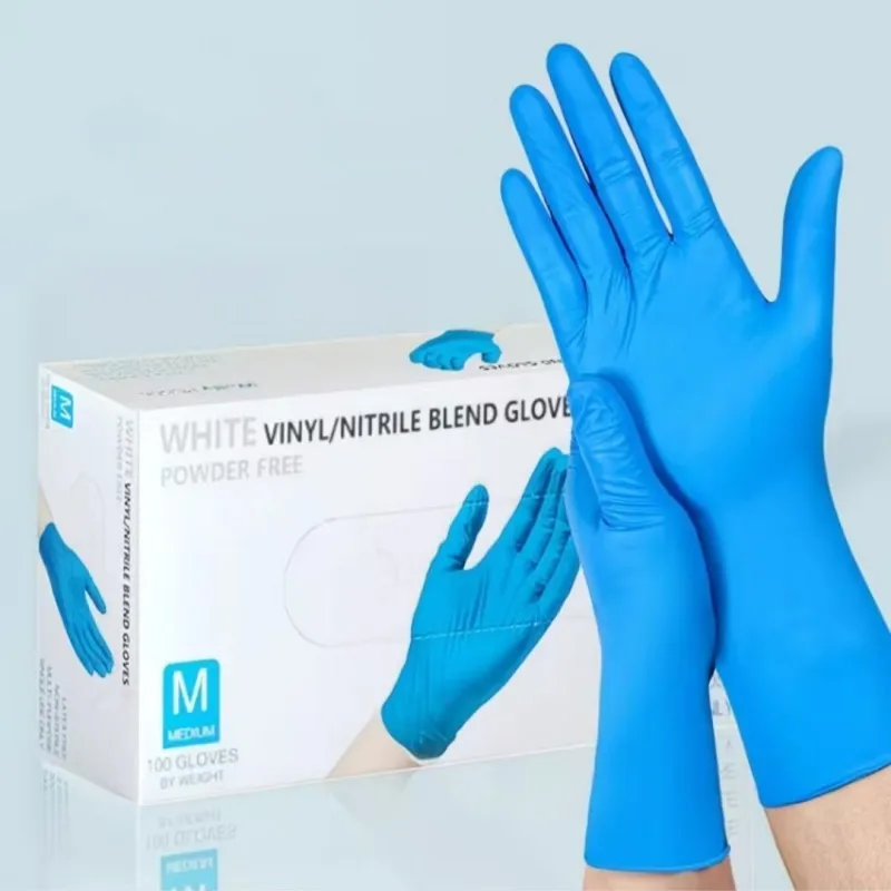 

100/50/20PCS Disposable Blue Nitrile Gloves Kitchen Waterproof Household Cleaning Gloves Latex Free Household Cleaning Tools