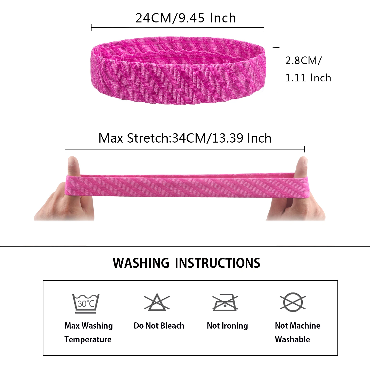 1PC Sports Sweatband for Men Women Yoga Hairbands Elastic Comfortable Headband Headwear Headwrap For Fitness Running Workout