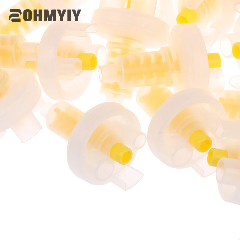 

50pcs Dental Dynamic Mixing Tips impression Silicone Disposable Conveying Mixers Yellow Dentistry Materials