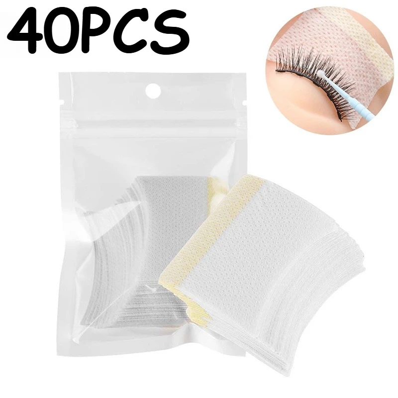 40 Pcs Lash Extension Aid Kit: Isolation Pads & Removal Patches for Professional Eyelash Application, Disposable Beauty Tools
