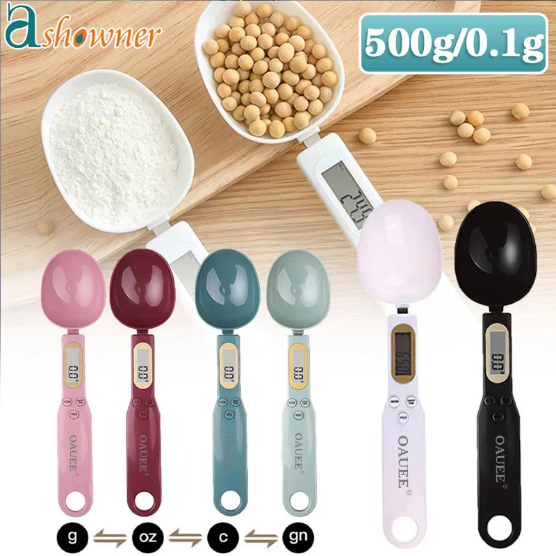 Weight Measuring Spoon LCD Digital Kitchen Scale 500g 0.1g Measuring Food Spoon Scale Mini Kitchen Tool for Milk Coffee Scale