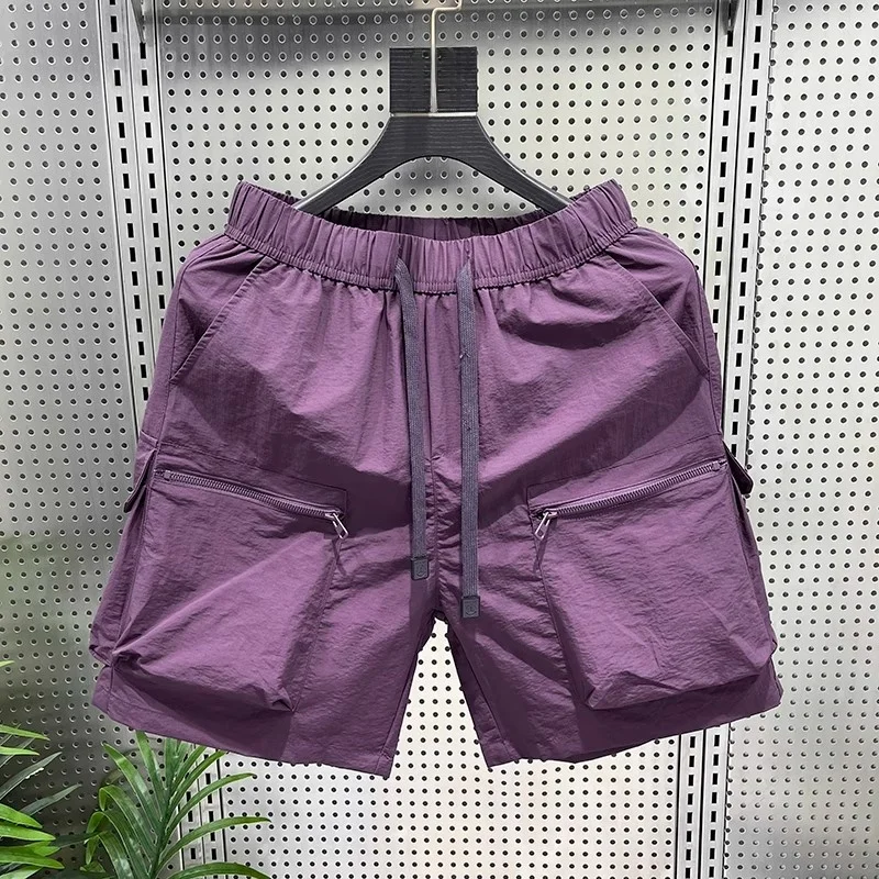 캐주얼 작업복 짧은 바지 남성 트렌디 브랜드 스트레이트 레그 아웃 도어웨어 5부 길이 여름 청소년 활동적인 녹색 색상