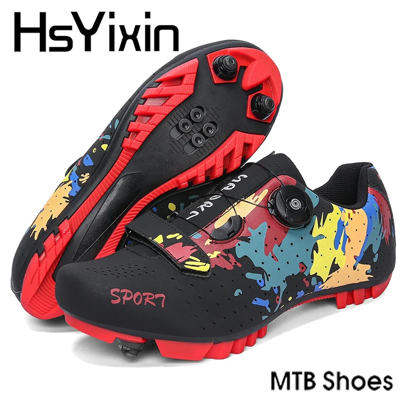 Cycling Shoes MTB Men's Sport Road Cycling Boots Flat Racing Shoes HsYixin Cyclocross Shoes Spd Cycling Shoes