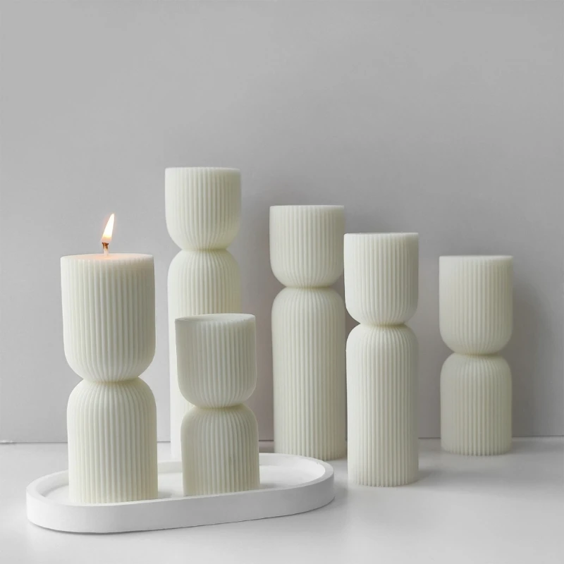 Stampo in silicone riutilizzabile per candele in gesso 3D per decorazioni domestiche Stampo pratico per aromaterapia Forniture