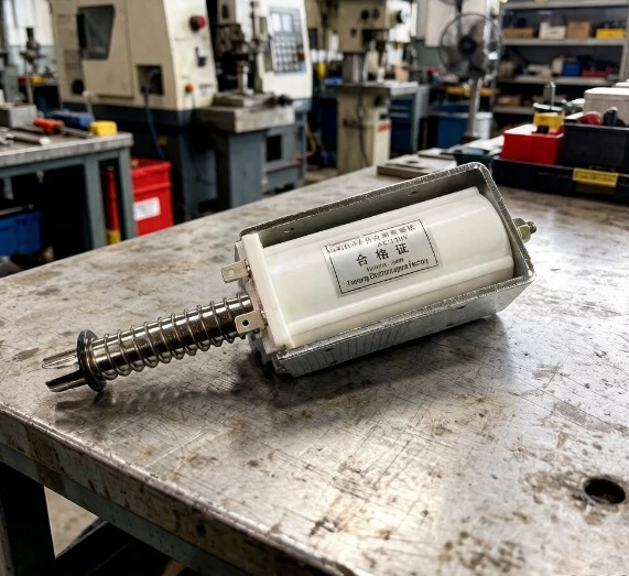 60mm Long Stroke 15kg Push-Pull Solenoid Electromagnet 24V/220V AC/DC Miniature High Force Linear Actuator for Automation