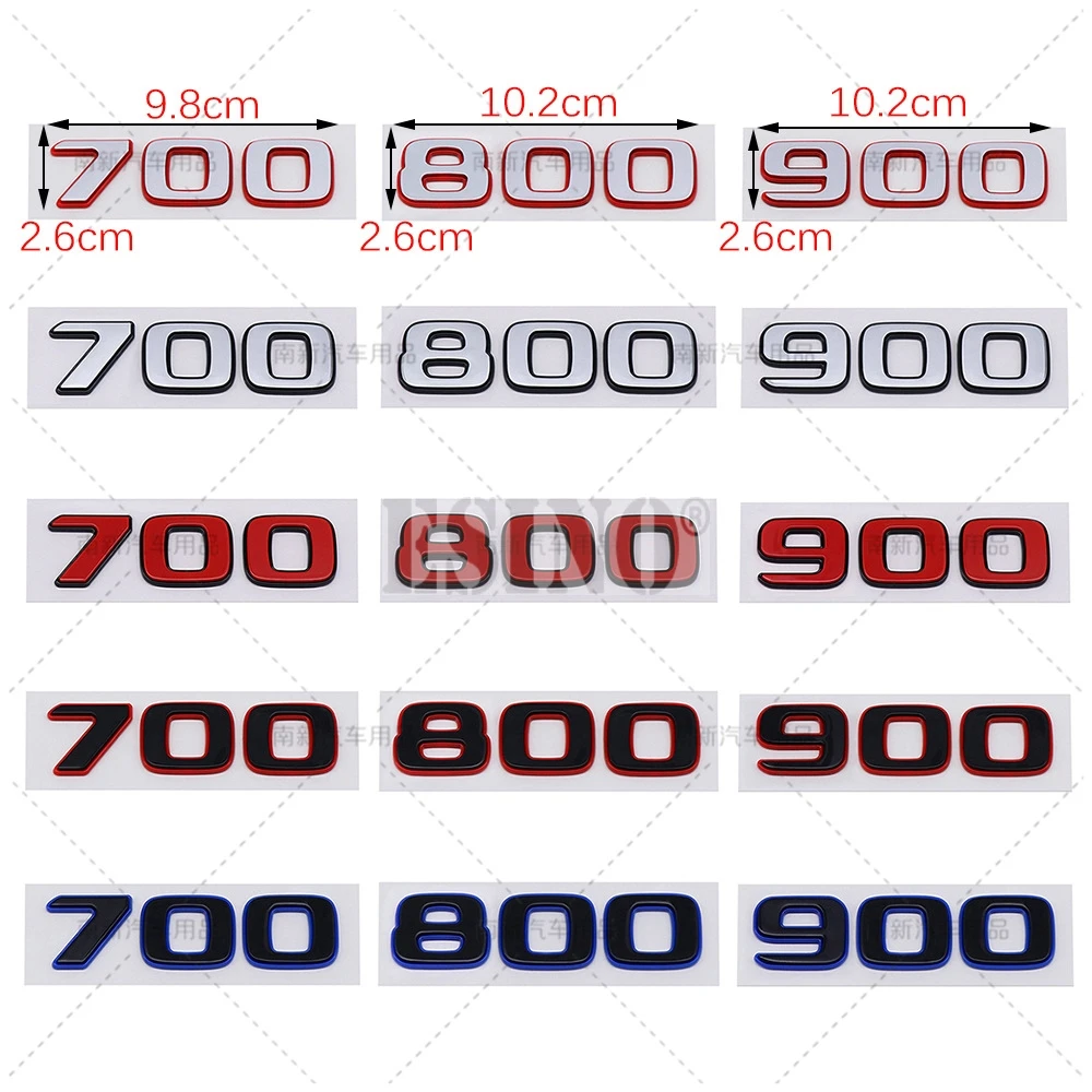 New 3D 700 800 900 Rear Trunk Adhesive Emblem ABS Badge Decal for W464 G500 G63 BRABUS G700 G800 900 Rocket Edition