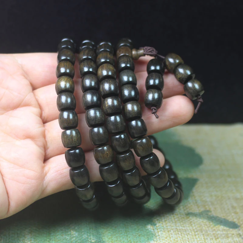 

Браслет из бусин Sheng Guibao Apple Bead 8*9 с несколькими петлями, буддийские молитвенные бусы для мужчин и женщин, простые украшения ручной работы и молитвенные бусы