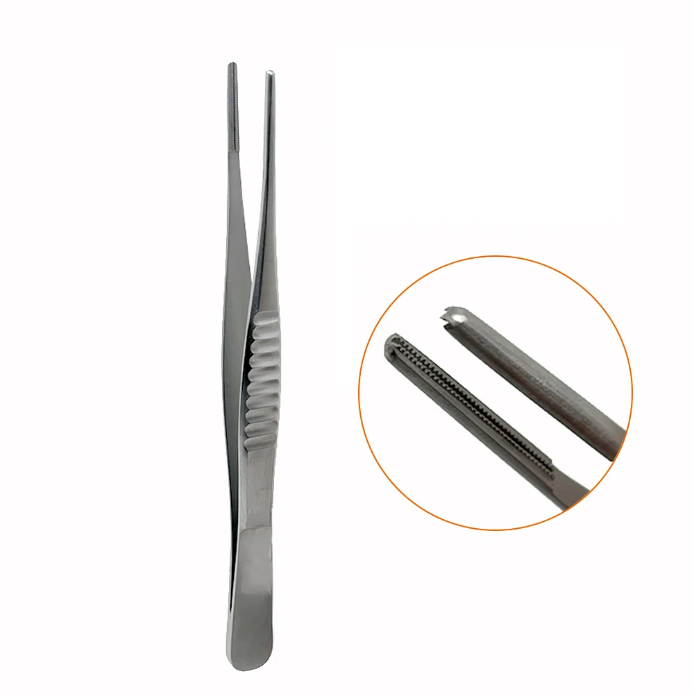 Stainless Steel Tweezer Toothed Tweezer Forceps Atraumatic Tissue Forceps Vascular Procedures Tweezers Tools