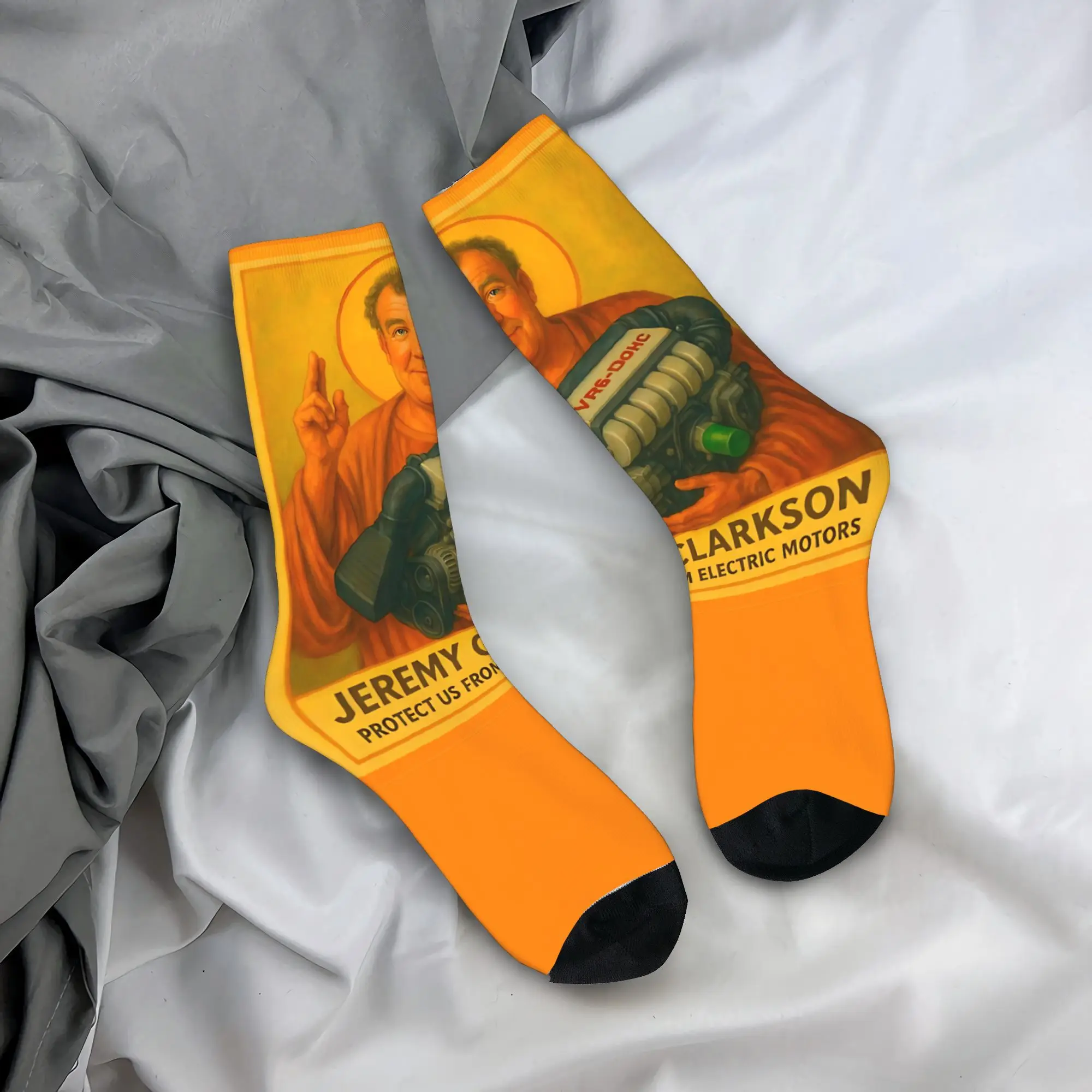 

Jeremy Clarkson Protect us from Electric Motors Stockings Casual Socks Unisex Men Medium Soft Socks Autumn Anti Skid Socks Gift