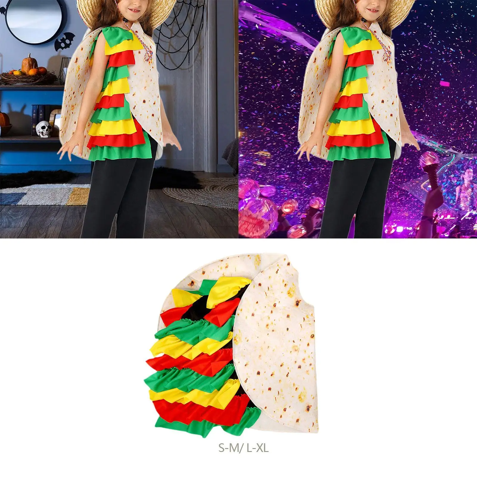 زي بوريتوس للعب الأدوار هدية ديكور الهالوين لحفلات مهرجان الكرنفال