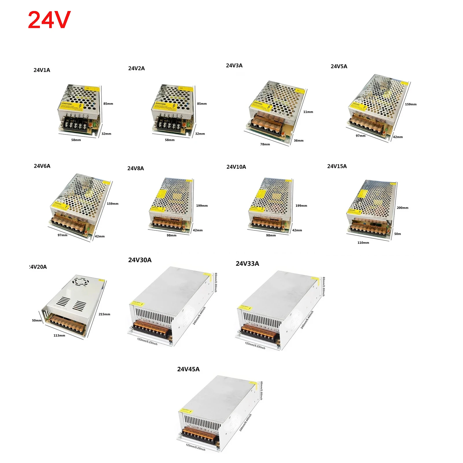 Vusum 12V power supply AC85-110V 220V to DC 5V 12V 24V 36V 48V  2A  5A 10A  20A 30A  CCTV / LED Strip Power Adapter