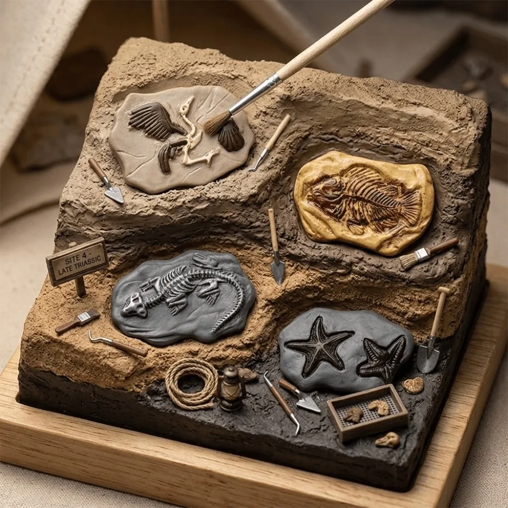 5pcs Random DIY Dinosaur Fossils, Archaeological Accessories, Sand Table Model Decorations, Model Enthusiast Collectibles