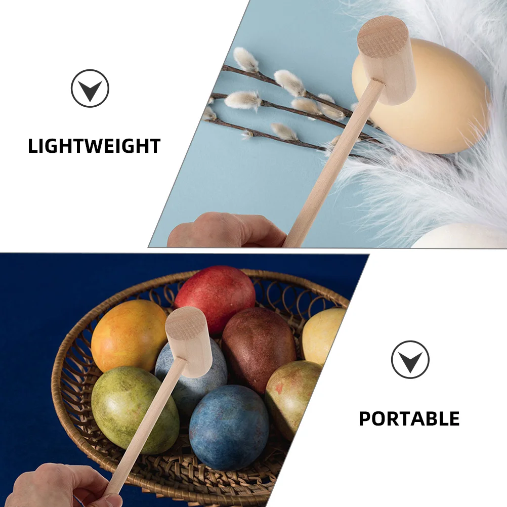 

3Pcs Wooden Seafood Hammers Crab Mallets Mini Wooden Mallets Shell Crackers Multifunctional Kitchen Hammer Tool for Crab Lobster