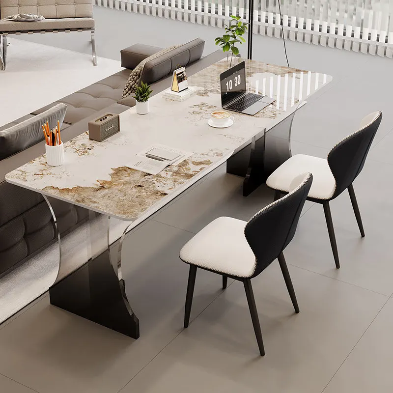 

large work desktop computer desk Italian light luxury acrylic desk designer balcony escritorios de ordenador office furniture