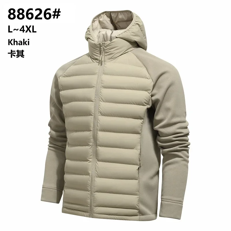 Warm Inner Fleece Parkas Men Hooded Puffer Jacket Man Casual Padded Outwear Autumn Winter Detachable Hat Outfits Parka Coat Male
