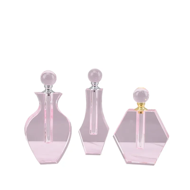 Nordic Light Luxury Transparent Crystal Perfume Bottle Essential Oil Diffuser Ornament for Model Room Hotel Entrance Desktop