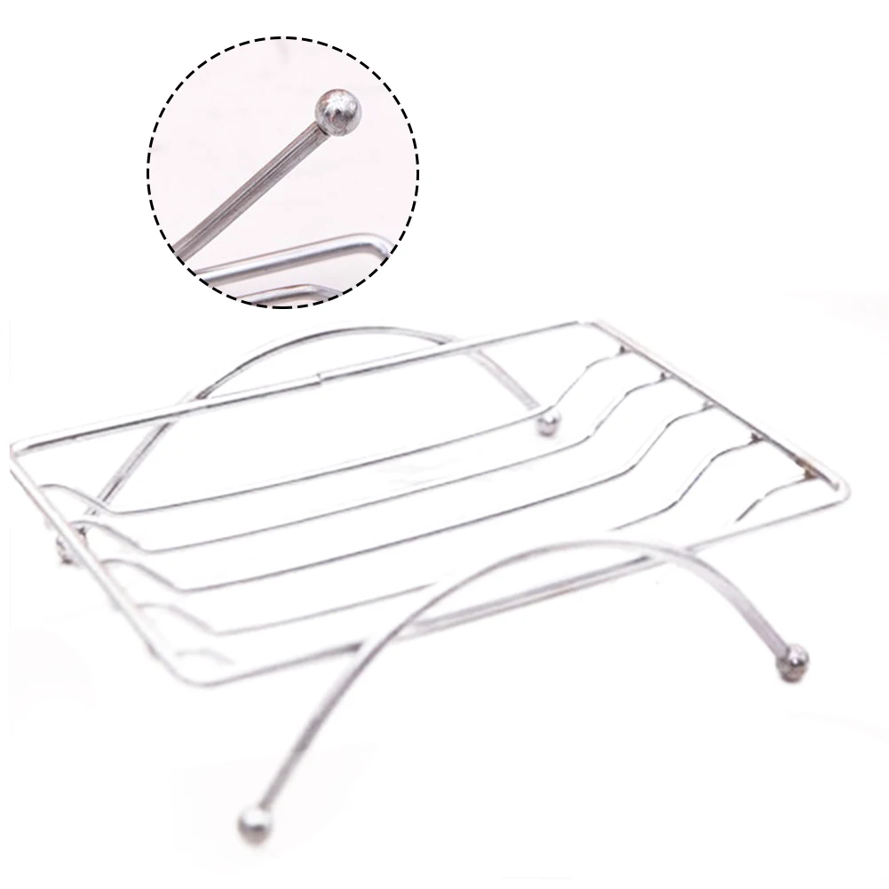 녹 방지 스테인리스 스틸 비누 접시, 비누 접시, 보호 바구니, 욕실 거치대 케이스, 욕실 제품 액세서리, 12x8cm, 1 개