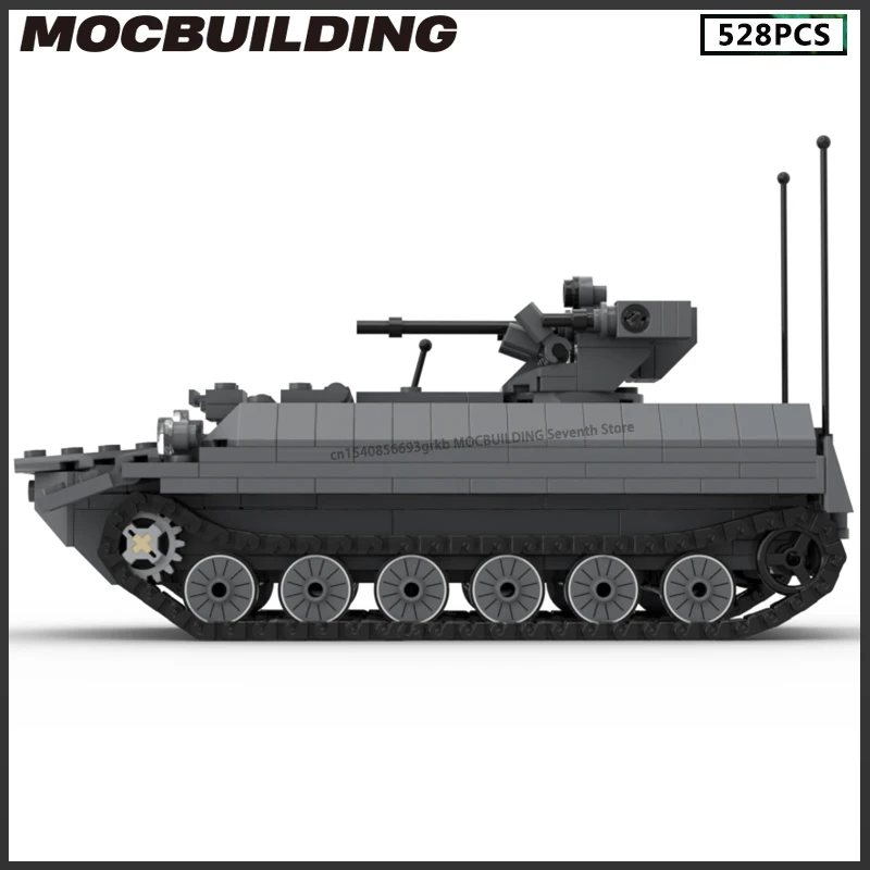 

Строительные блоки MOC MT-LB, гусеничная бронированная боевая машина, модель DIY кирпичей, сборка дисплея, коллекция креативных игрушек, рождественские подарки