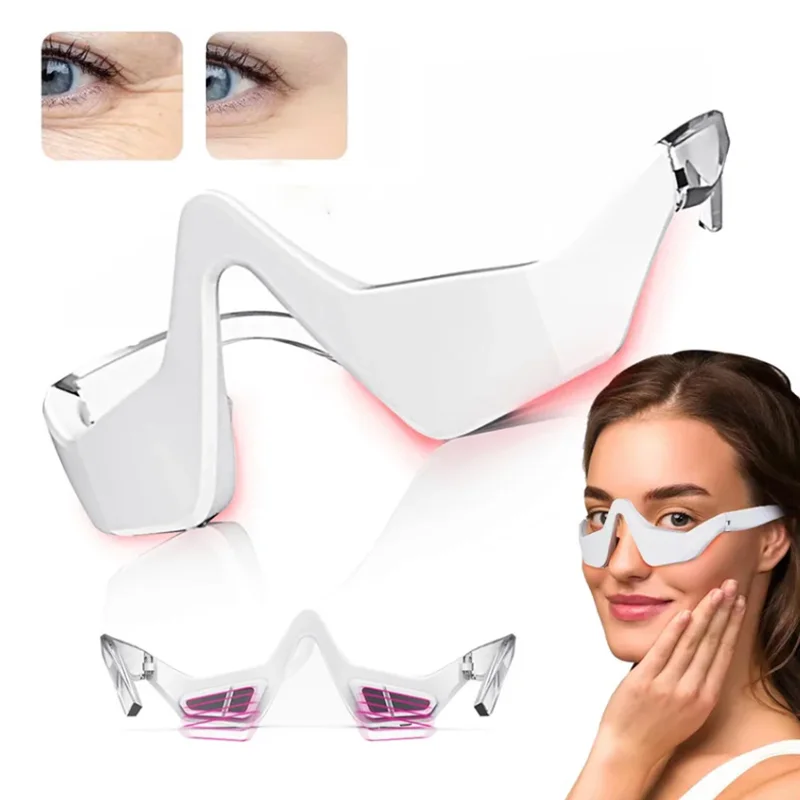 3D Oogmassageapparaat Onder de ogen Roodlichttherapieapparaat Roodlichttherapiebril Verlicht donkere kringen Heet kompres Vermoeidheidsverlichting