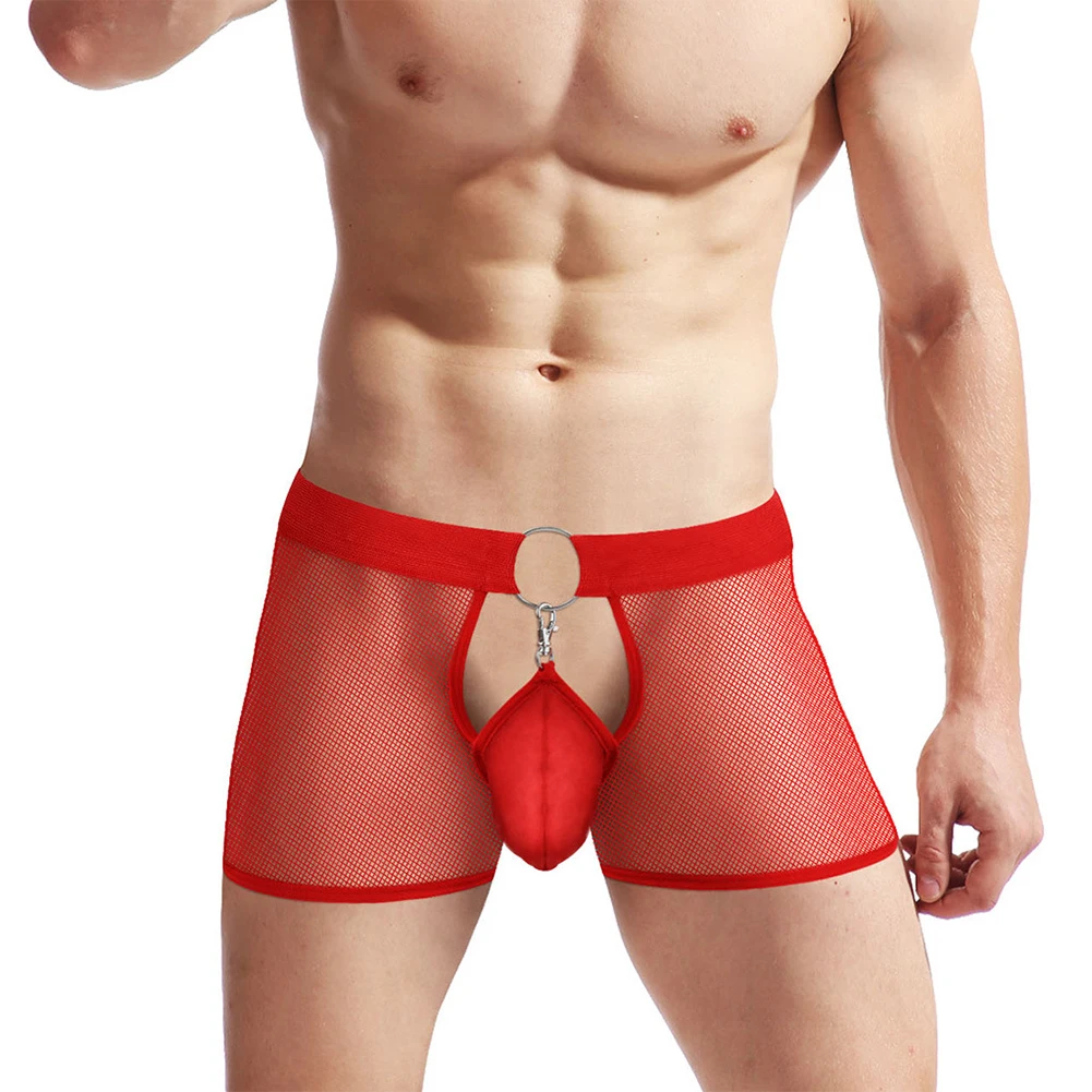 Comfortable And Sexy Men's Mesh Underwear, Seethrough Pouch, Breathable Briefs For An Attractive Look, Various Colors