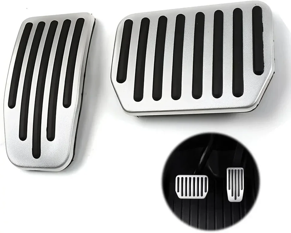 2026 New Aluminum Alloy Accelerator Gas Fuel Brake Rest Pads Mat For Tesla Model Y 2025 Foot Pedals Cover Car Accesories