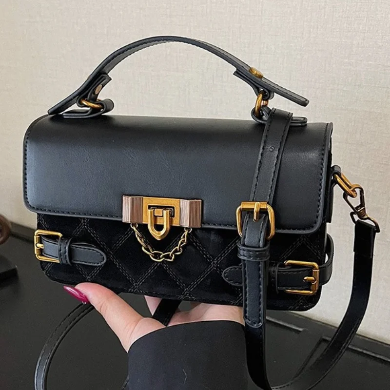 

Faionable Retro Versatile Handbag Women's Crossbody Bag Soft Handle Polyester Single Strap Non-Waable Youth Daily Use