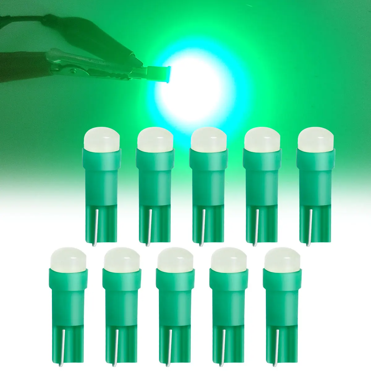 10PCS T5 Led-leuchten W 1,2 W W3W LED Auto Innen Licht Auto Seite Für Auto Blinker Dome Tür lesen Backup Freiheit Lichter