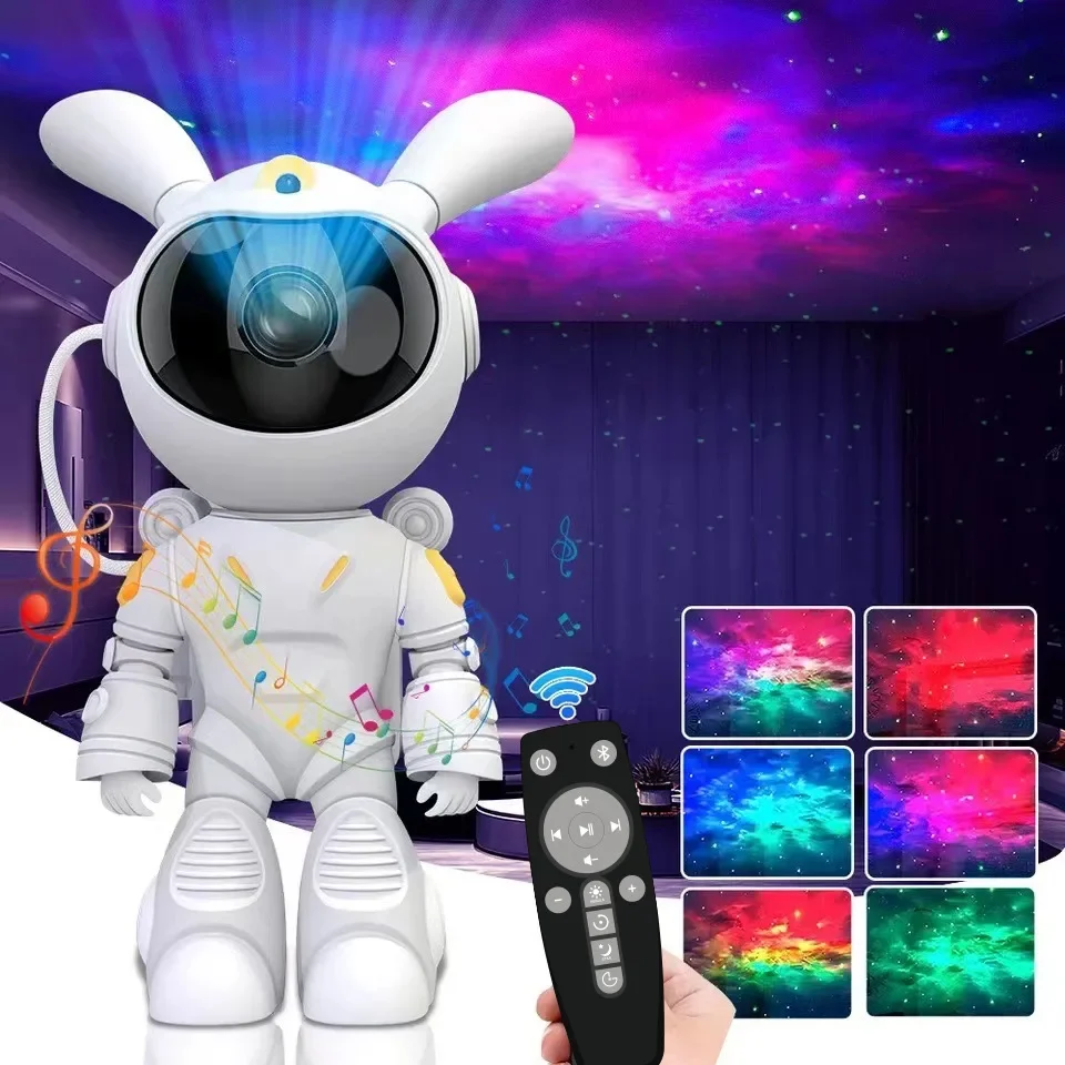 Xiaomi Astronaut Galaxy Star Projector LED Night Light Space Table Lamp With Bluetooth Speaker For Bedroom Decor Children Gift