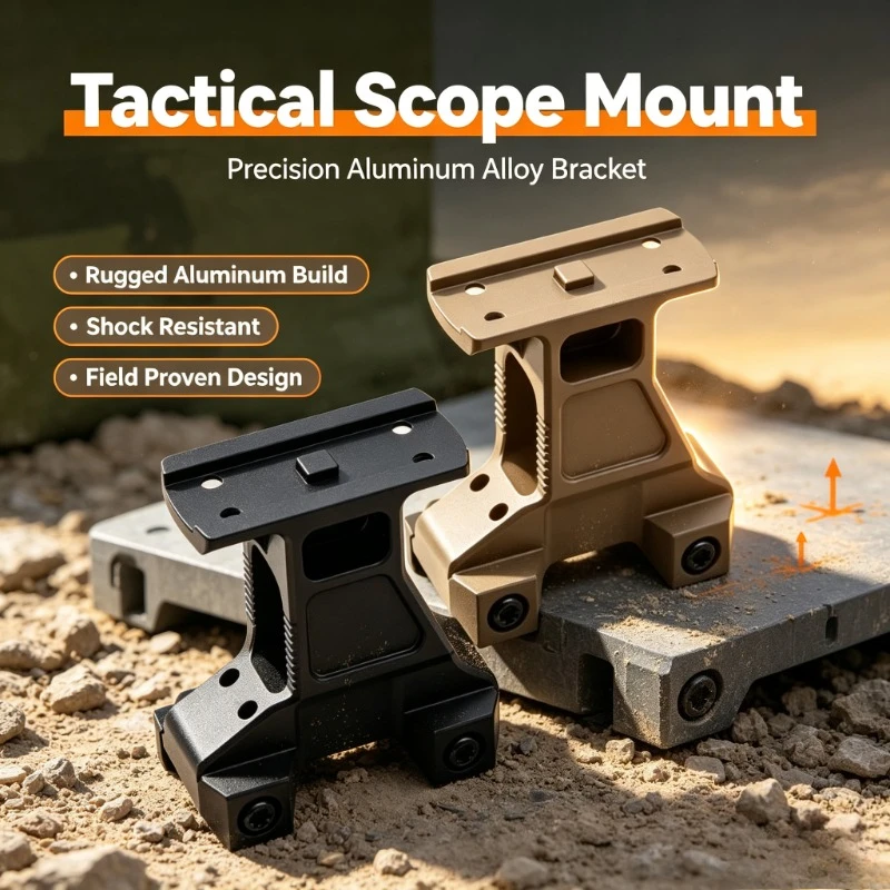 Universal Height Raised Support Bracket, 20mm Picatinny Rail Mount Base, Stable Sight Spacer for Model Equipment Assembly