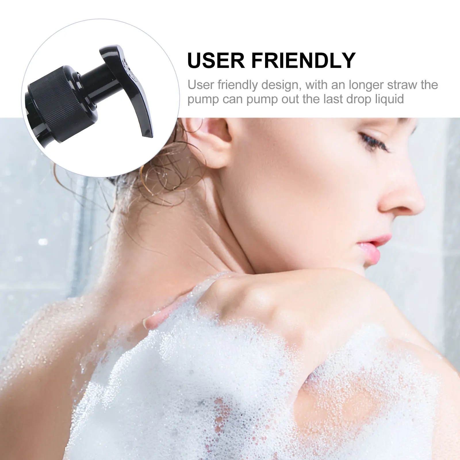 

2 Pcs Shampoo Bottle Refill Pump Lotion Dispenser for Bathroom Hand Conditioner Empty Bottles Hair