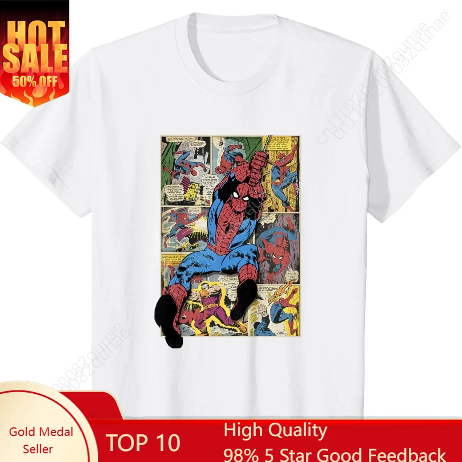 

Marvel Retro Classic Spider-Man Vintage Night Crawler Comic Unisex T-Shirt