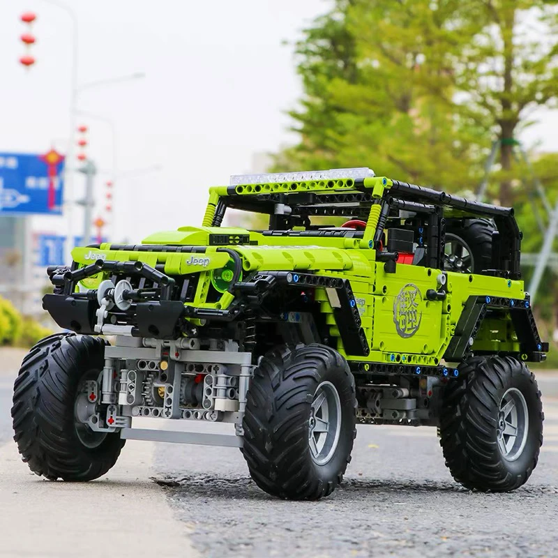 High-tech Wrangler Trailcat Off-Road Car Building Blocks Technical City SUV Jeep Vehicle Model Bricks Toys For Kid Birthday Gift