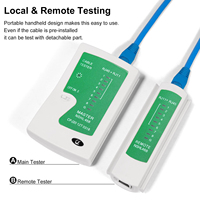 Network Ethernet Cable Tester for LAN RJ45 Cat5 Cat5e Cat6 Cat6a Cat7 UTP/Shielded Cable and RJ11 RJ12