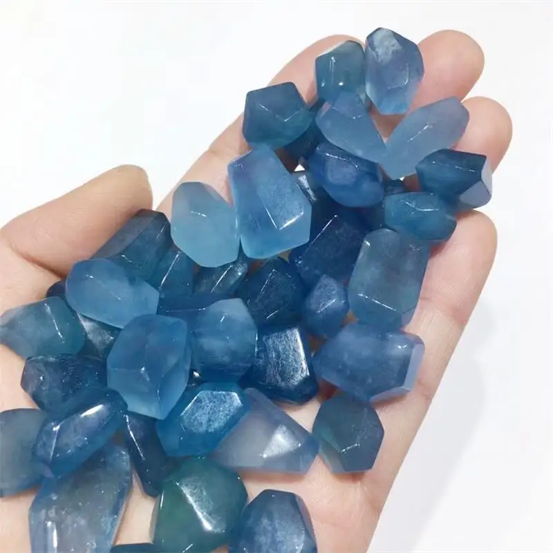 5PCS Natural Freeform Aquamarine Pendant Reiki Healing Stone Fashion Jewelry For Women Men Gift 13-22MM