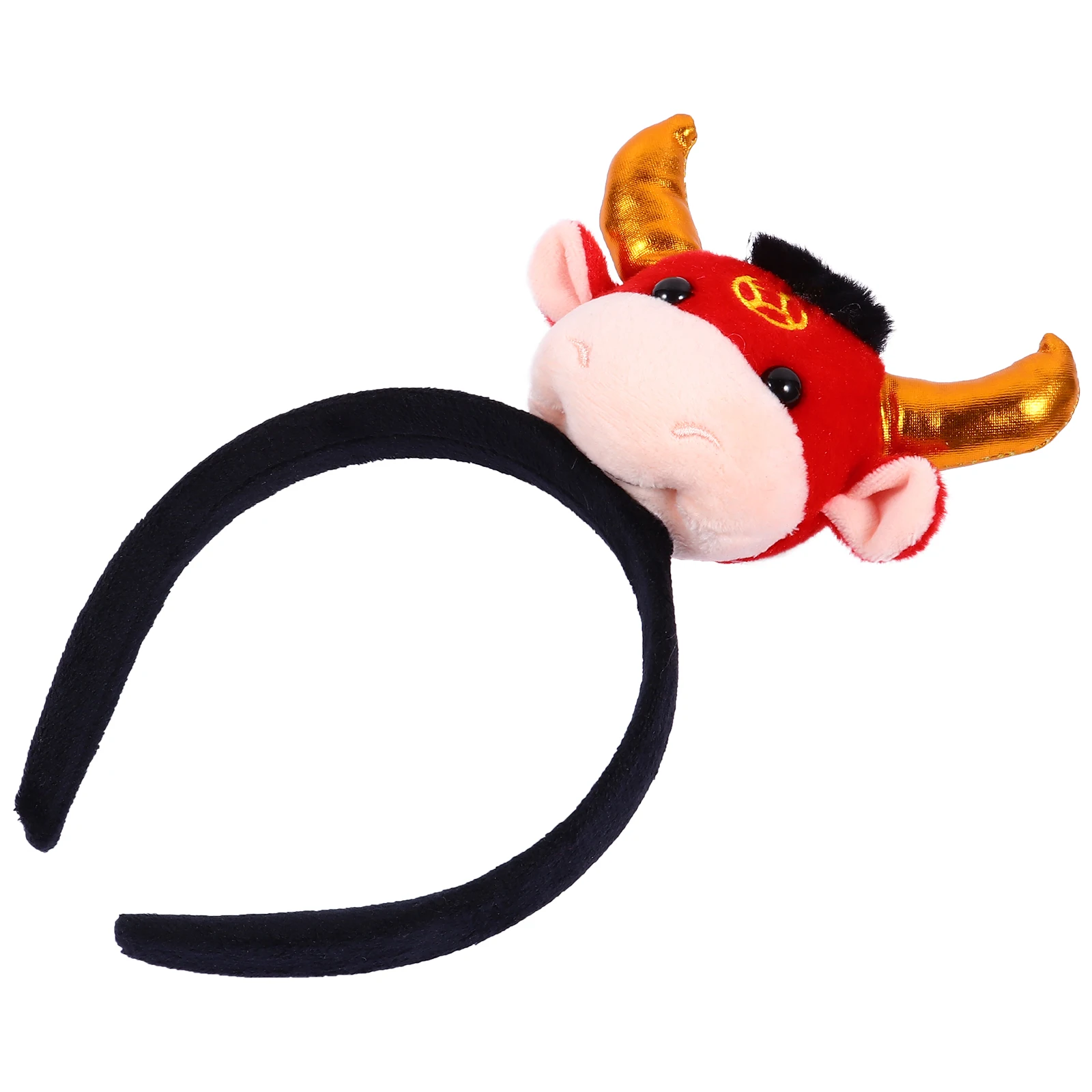 

Ox Headdress Hair Band Lovely 3D Animal Shaped Headband Party Photo Accessories Suitable Children Adults Girls Boys