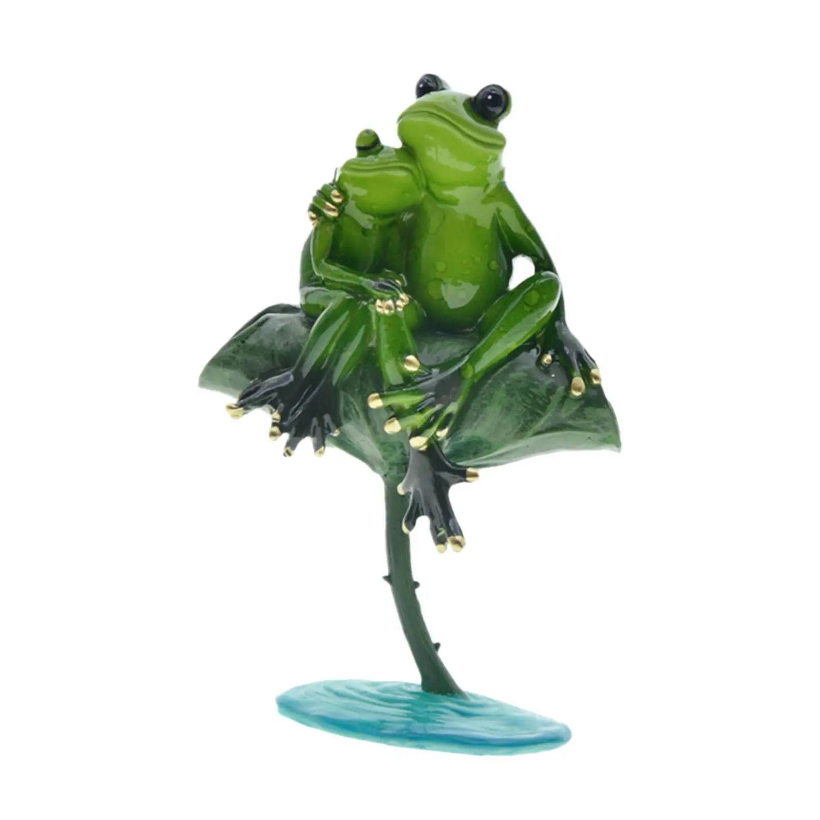 Frog Figurines Cake Topper Ornament Handmade Art Resin Cute Accent Decor Unique