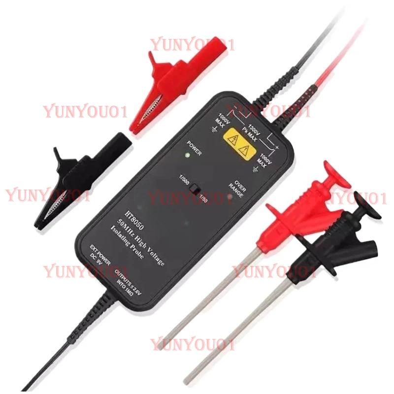 

100MHz Oscilloscope HT8050/HT8100 High-voltage Differential Probe Isolation Probe Indicator Light LED Tool Accessories 50MHz