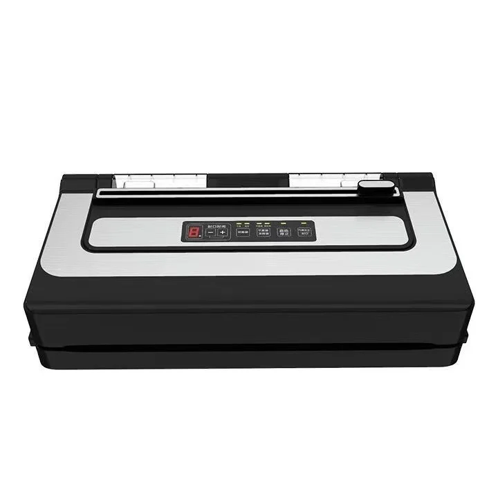 Fully Automatic Vacuum Sealer Machine LED Indicator Lights Dry Moist Food Sealer Bags Pneumatic Glass Foil for Textiles