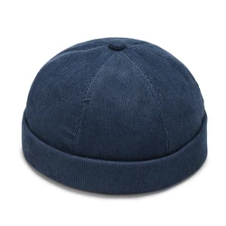 Japanese Style Brimless Skullies Cap Hip Hop Hats Beanie Hat Women Men Solid Color Dome Hat Portable Street Casual Men's Caps